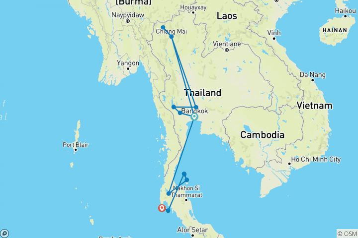 Carte du circuit Total Thaïlande