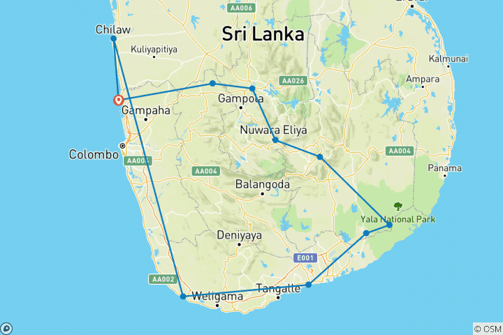 Carte du circuit Circuit Ramayana - 6 jours