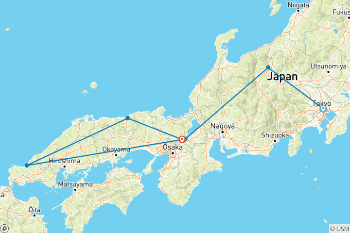 Carte du circuit Le Japon inconnu