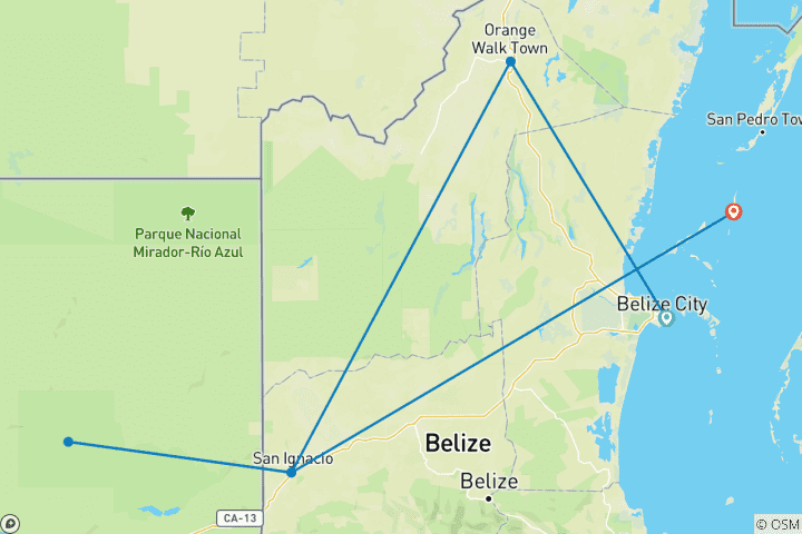 Map of Land of Belize