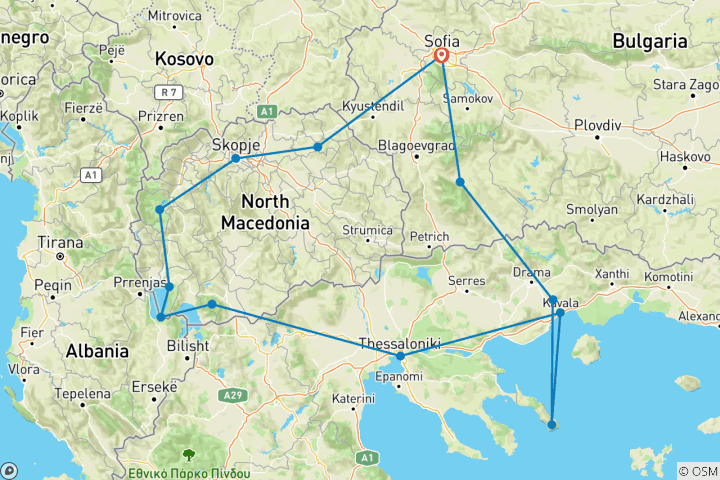 Carte du circuit Macédoine ancienne