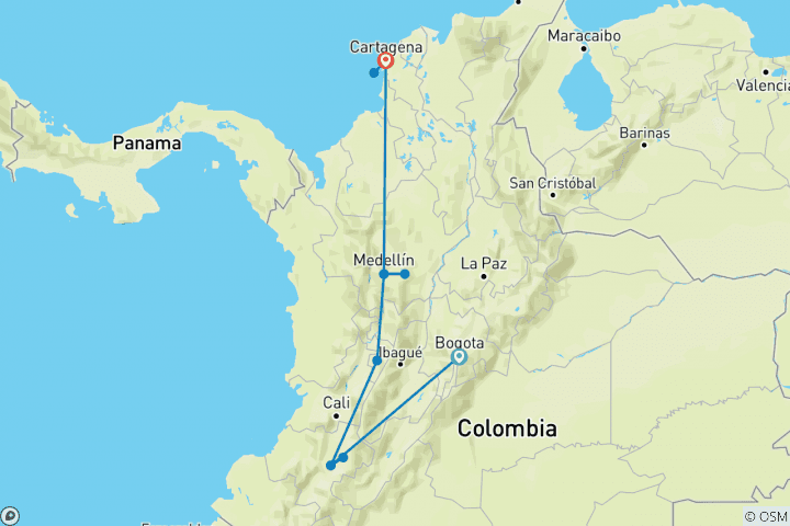 Map of Contrasts of Colombia