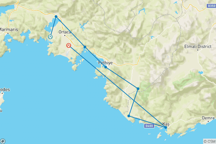 Carte du circuit Cycle Turquie