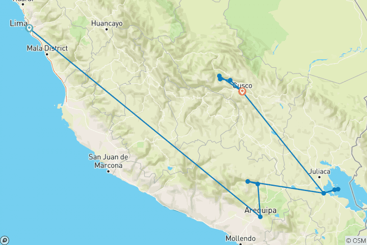 Map of Upgraded - Discover Peru