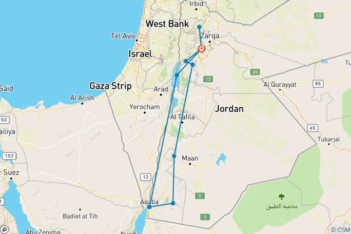 Mapa de Descubriendo Jordania