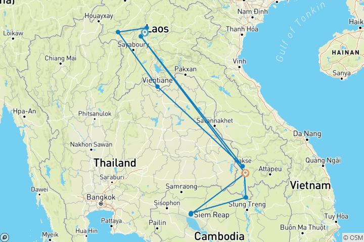 Map of Spirit of Laos and Cambodia