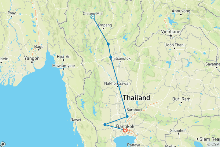 Map of Best of Northern Thailand