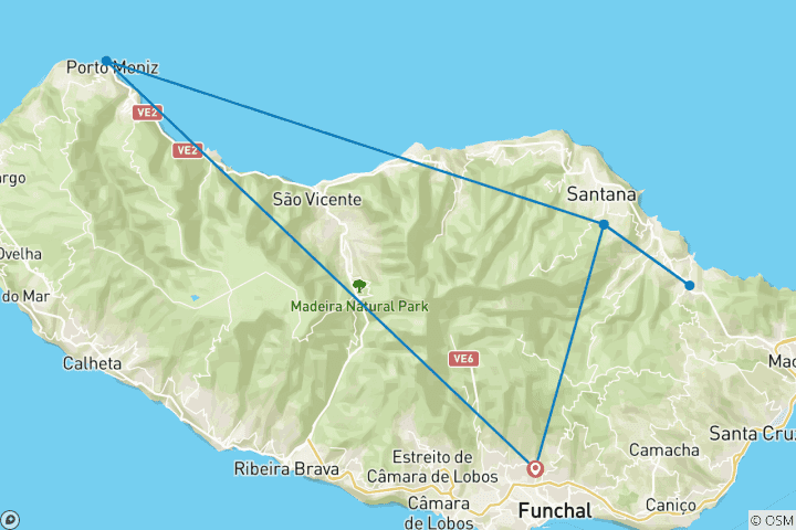 Map of Walking in Madeira