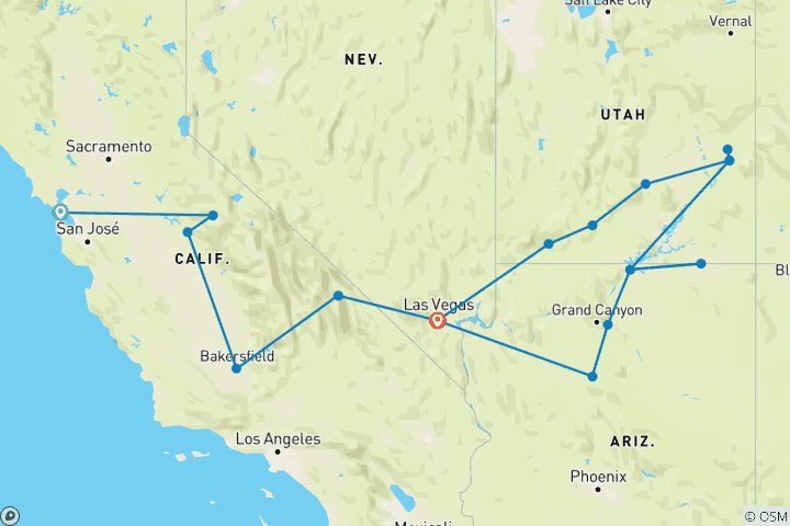 Map of Western USA National Parks Explorer (Spring - Autumn)