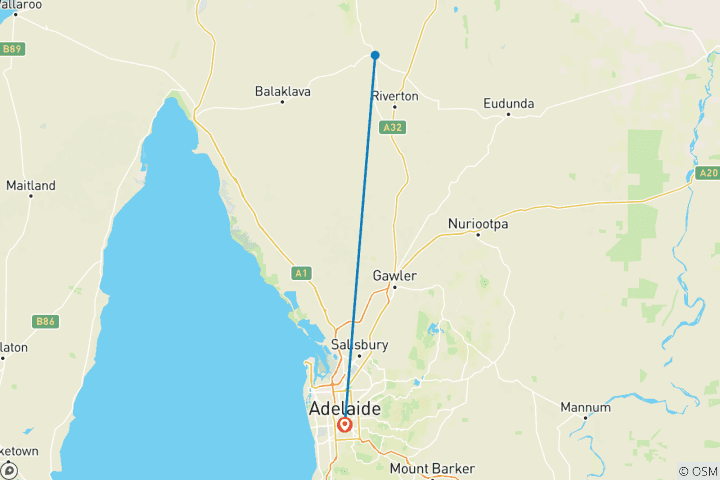 Map of Tour de Clare Valley - Self Guided 2N/2D