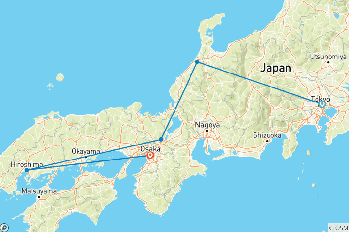 Mapa de Japón esencial