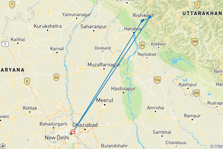 Carte du circuit Circuit des collines de l'Himalaya