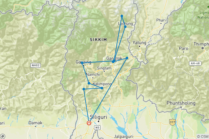 Map of Splendors of the North East India