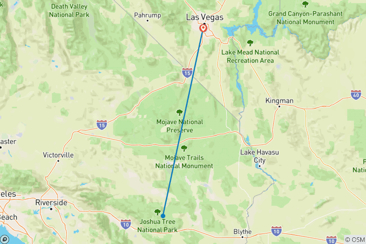 Map of Joshua Tree Basecamp Tour