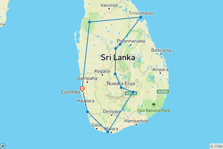 Map of Glamour Of Sri Lanka
