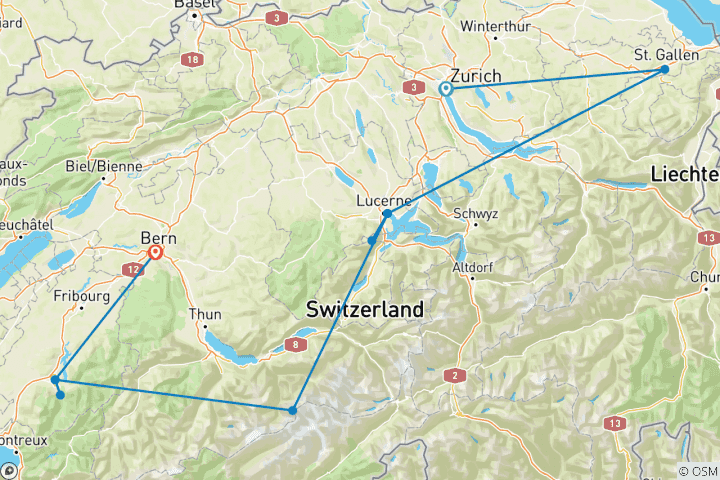 Map of Best of Switzerland