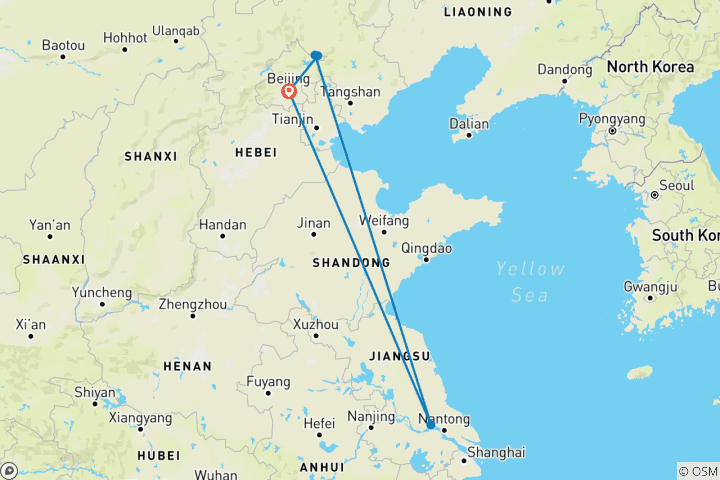 Mapa de Caminando por la Gran Muralla China