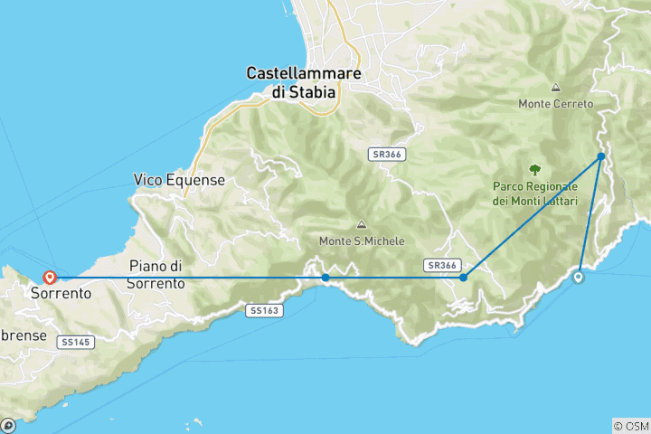 Map of The Amalfi Coast Walk