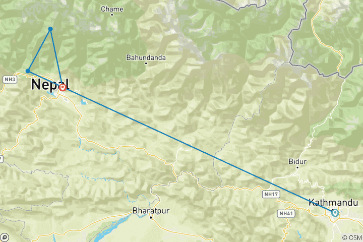 Mapa de Senderismo Mardi Himal