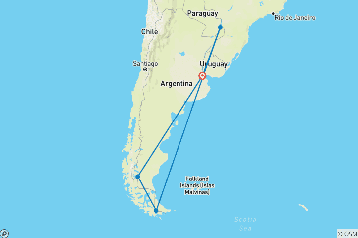 Map of 12 Days - Classic Argentina