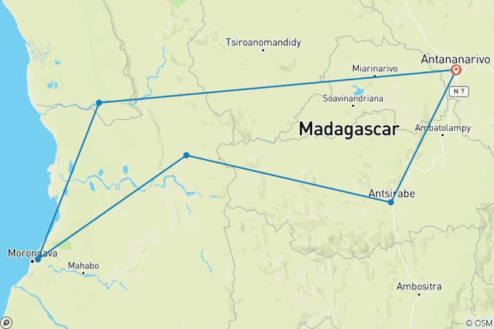 Map of Madagascar Baobabs & Beyond