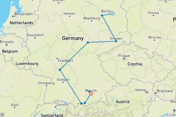 Carte du circuit Vista allemand