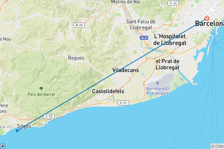 Map of Sitges Carnival