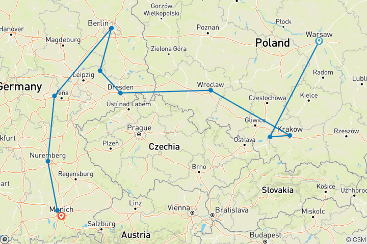 Map of Poland, East Germany & World War II