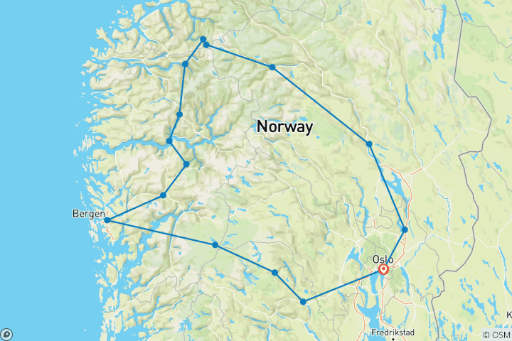 Map of Scenic Norway