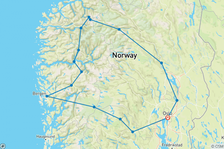 Carte du circuit Norvège panoramique