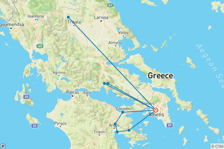 Map of Go Local - Highlights of Greece