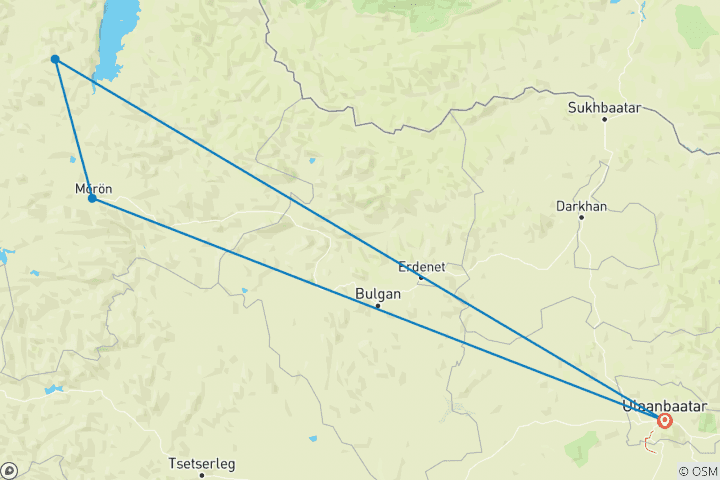 Mapa de Tribus de renos de Mongolia