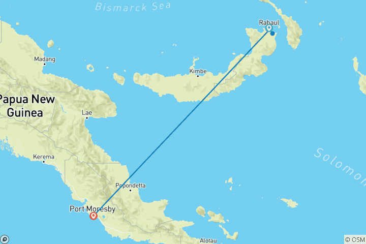 Carte du circuit Festival des masques de Rabaul