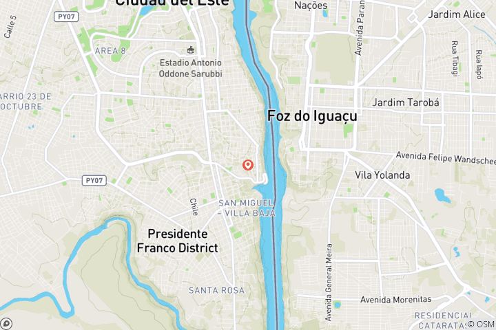 Map of Iguazu Falls, 3-night basic program