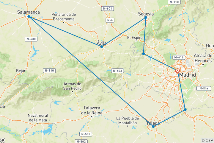 Map of Soul of Spain, Self-drive