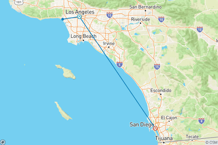 Carte du circuit Tournament Of Roses avec San Diego