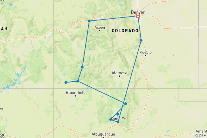 Map of Historic Trains of the Old West