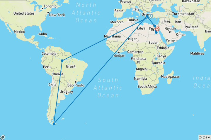 Carte du circuit Des pyramides au paradis : 11 jours d'Égypte intemporelle