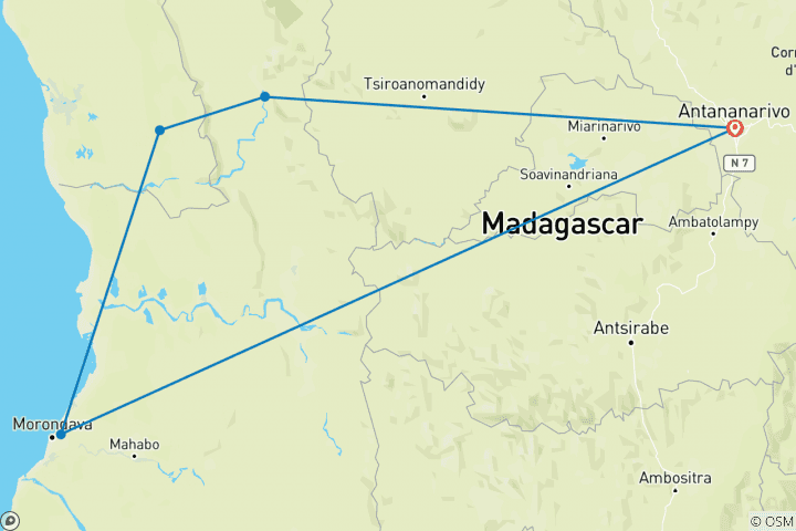 Map of Descent Of Manambolo Madagascar In 11 days