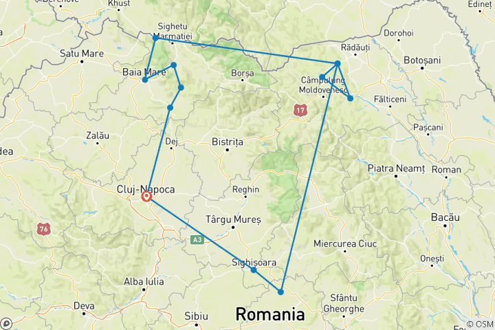 Map of Real Romania