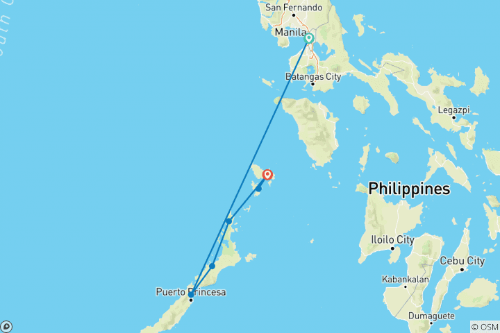 Carte du circuit Philippines Ouest