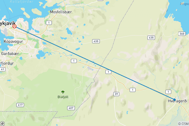 Carte du circuit Bien-être Islande