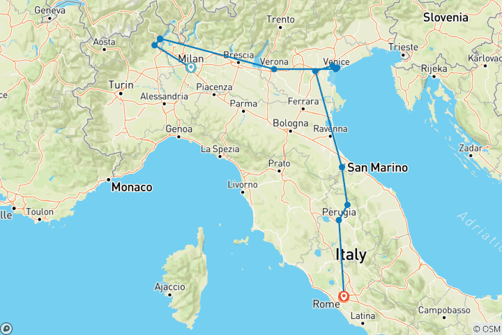 Map of Italian Holidays