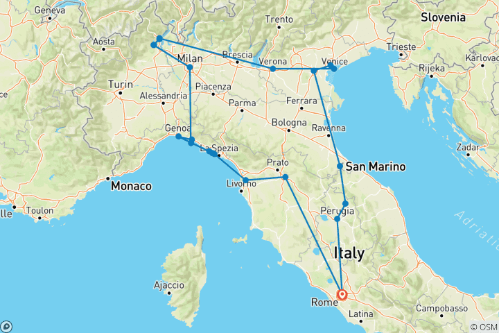 Map of Italian Treasures