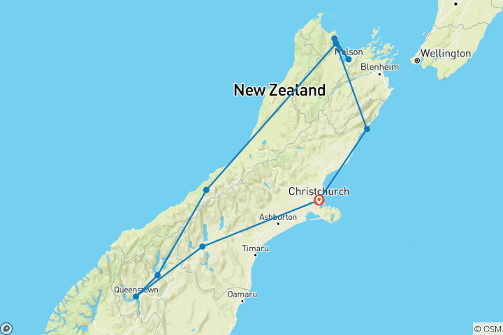 Map of New Zealand – South Island Multisport