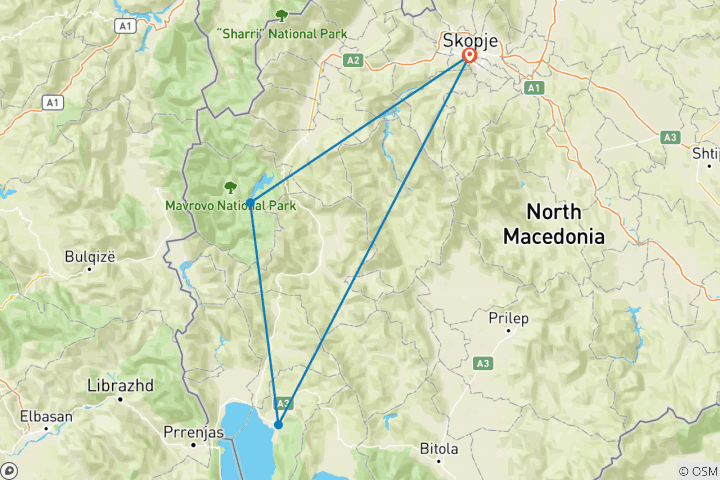 Map of “Beautiful” Macedonia Tоur