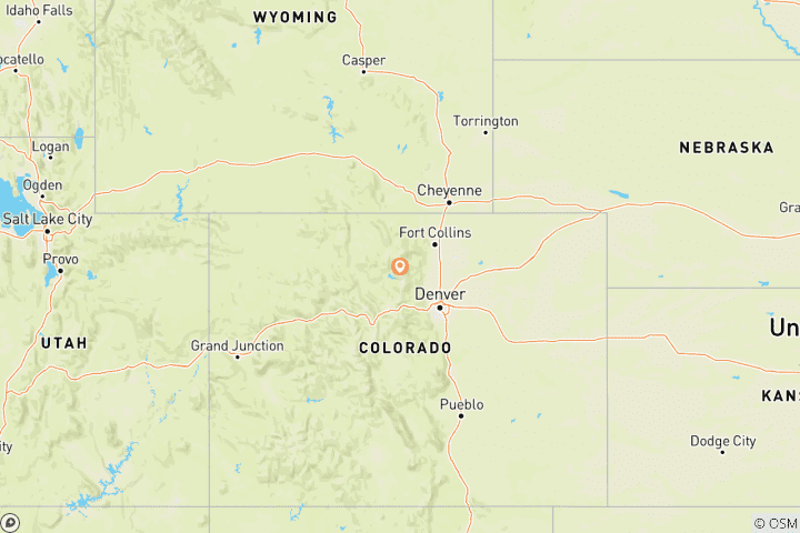 Map of Rocky Mountain National Park Snowshoe Tour