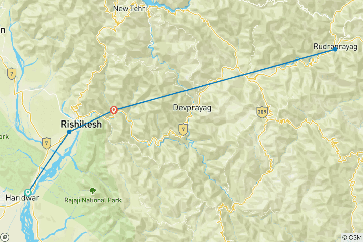 Kaart van De mystieke Himalaya & de rivier de Ganges – PureQuest