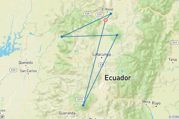 Map of Chimborazo Prince Challenge (Climbing)