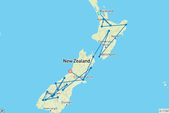 Map of New Zealand Vista (2026/2027)